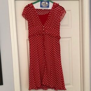 Amy Byer Red w/White Polka Dot Dress Kids Size 16